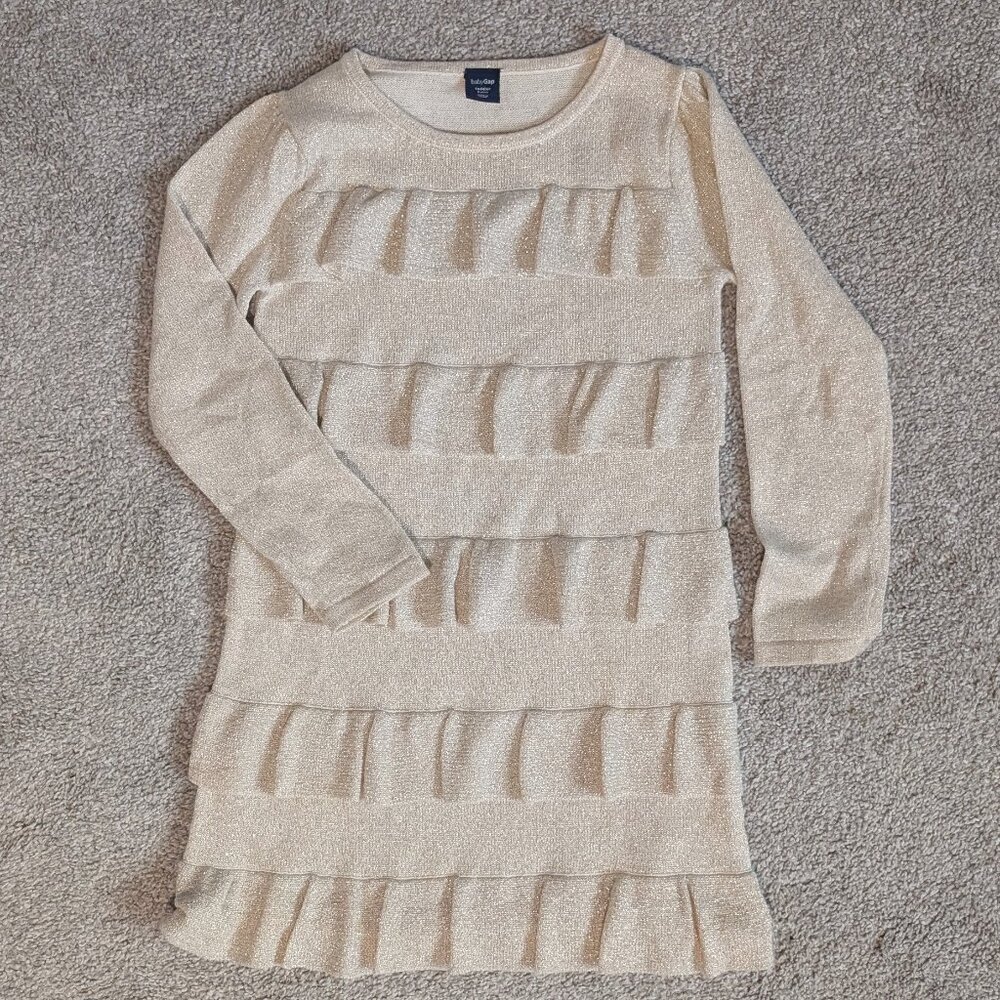Baby Gap 3T sparkly gold dress